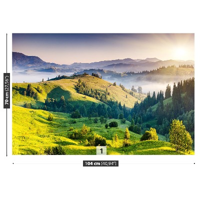 Papel de parede Pôr do sol na montanha