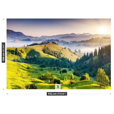 Papel de parede Pôr do sol na montanha