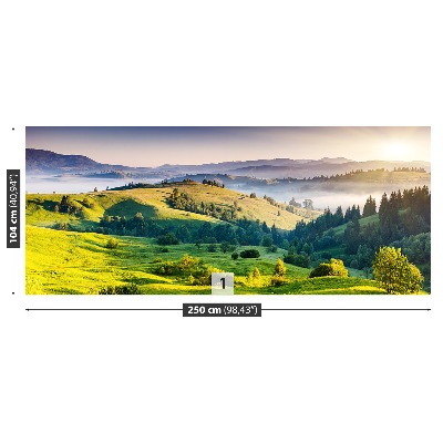 Papel de parede Pôr do sol na montanha