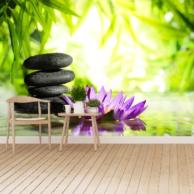 Papel de parede Pedra de Lótus e Zen
