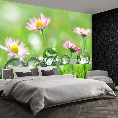Mural de parede Margaridas Verdes