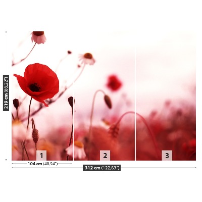 Mural de parede Campo de papoulas