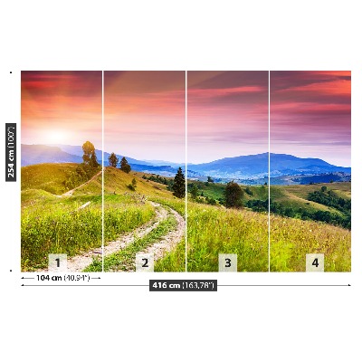 Papel de parede Colinas floridas