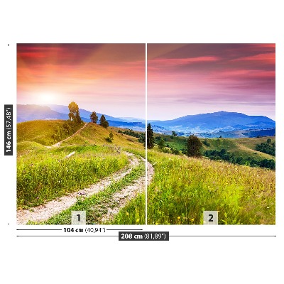 Papel de parede Colinas floridas