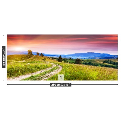 Papel de parede Colinas floridas