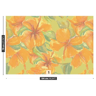Papel de parede Hibisco amarelo