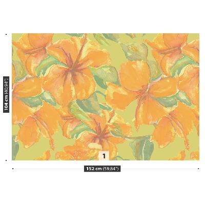 Papel de parede Hibisco amarelo
