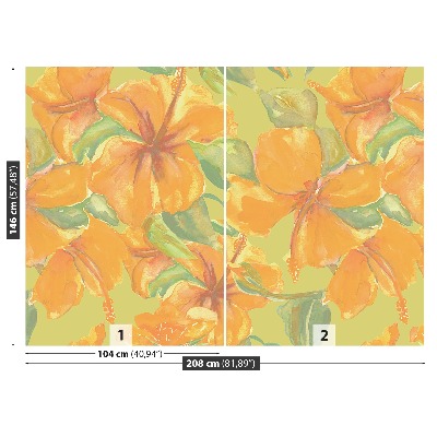 Papel de parede Hibisco amarelo