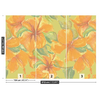 Papel de parede Hibisco amarelo