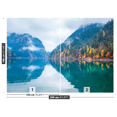 Mural de parede Lago no outono