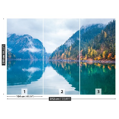 Mural de parede Lago no outono