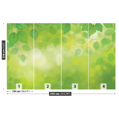 Mural de parede Folhas verdes