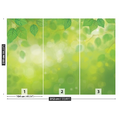Mural de parede Folhas verdes