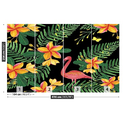 Papel de parede Flores Flamingos