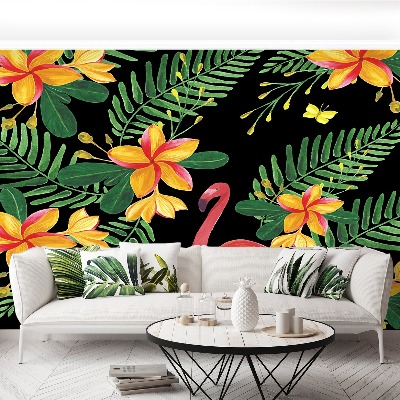 Papel de parede Flores Flamingos