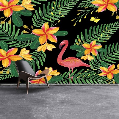 Papel de parede Flores Flamingos