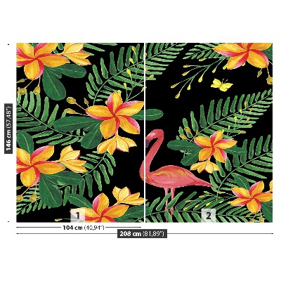Papel de parede Flores Flamingos