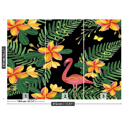 Papel de parede Flores Flamingos