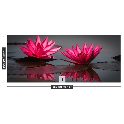 Mural de parede Nenúfares cor-de-rosa