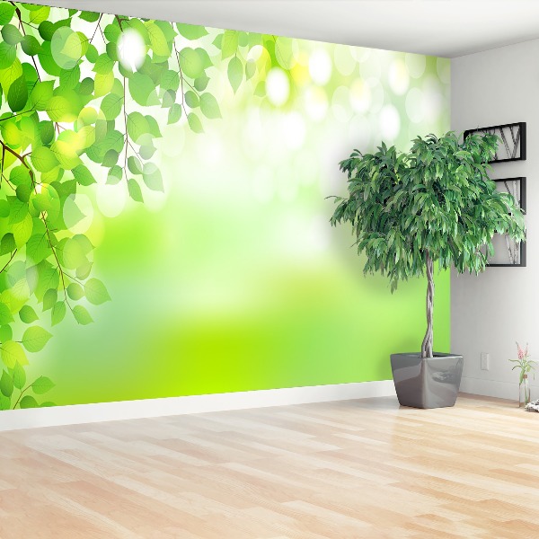 Papel de parede Folhas Verdes