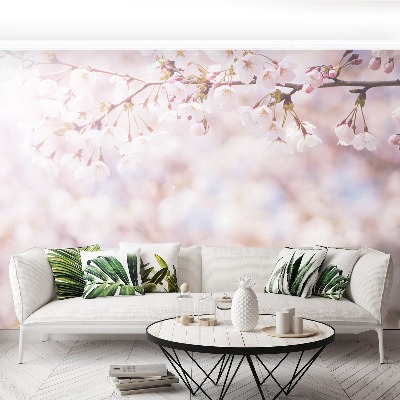 Mural de parede brotos de cerejeira