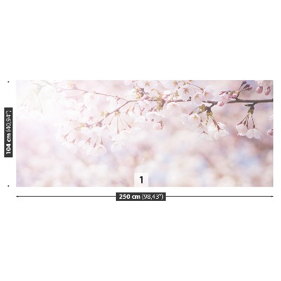 Mural de parede brotos de cerejeira