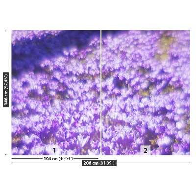 Mural de parede Flores roxas