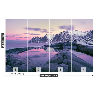 Mural de parede Fiorde de Inverno