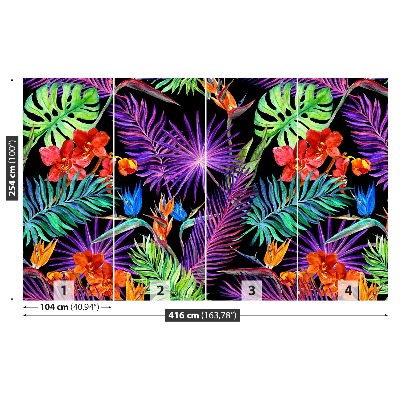 Papel de parede Folhas exóticas