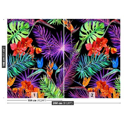 Papel de parede Folhas exóticas