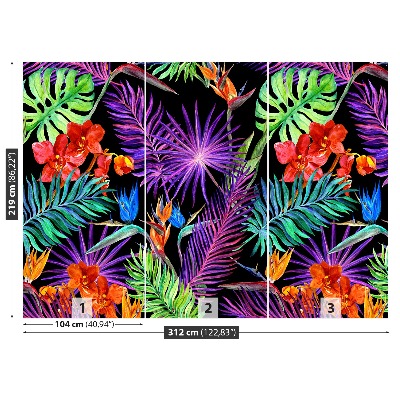 Papel de parede Folhas exóticas