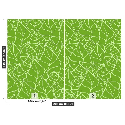 Mural de parede Padrão de folha