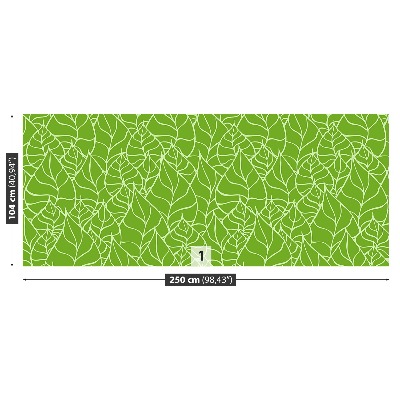 Mural de parede Padrão de folha