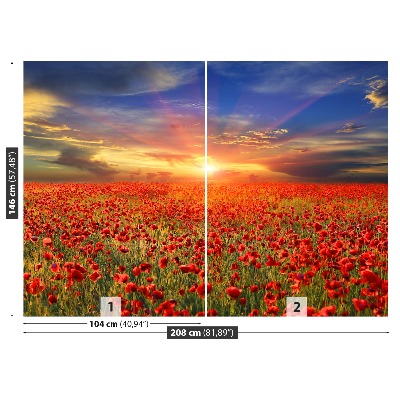 Mural de parede Campo de papoulas