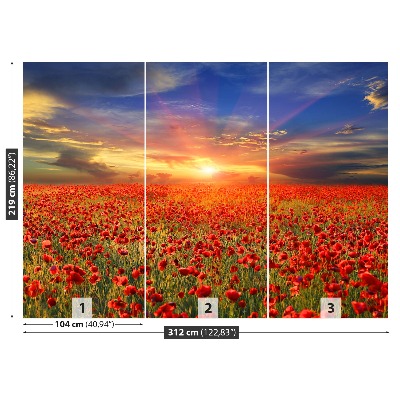 Mural de parede Campo de papoulas