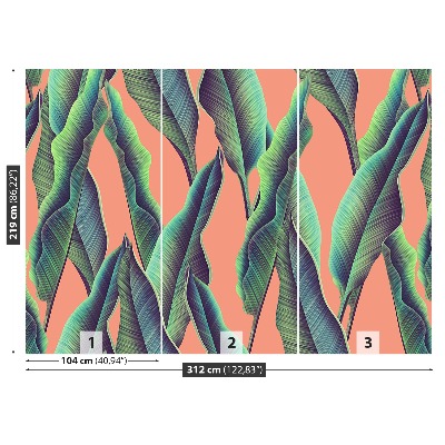 Mural de parede Folhas tropicais