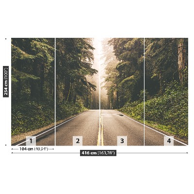 Papel de parede Estrada de neblina