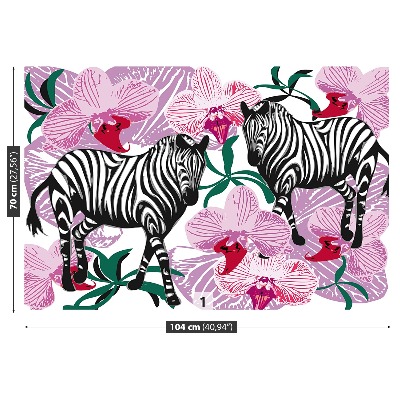 Mural de parede Flor de orquídea zebra