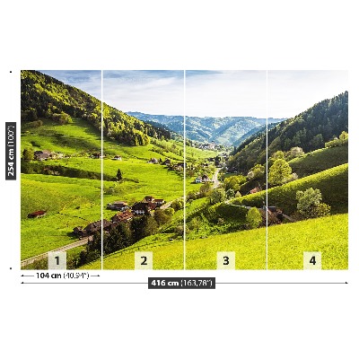 Mural de parede Vilarejo de montanha