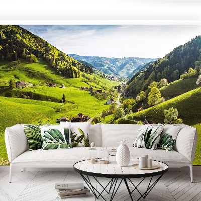Mural de parede Vilarejo de montanha
