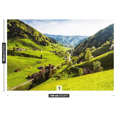 Mural de parede Vilarejo de montanha