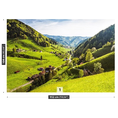 Mural de parede Vilarejo de montanha