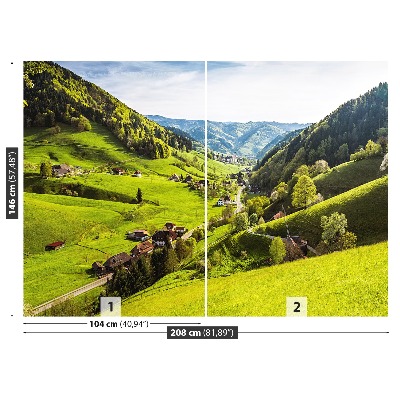 Mural de parede Vilarejo de montanha