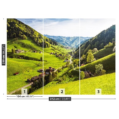 Mural de parede Vilarejo de montanha