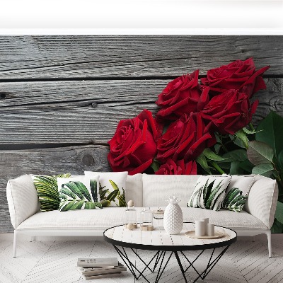 Mural de parede rosas vermelhas