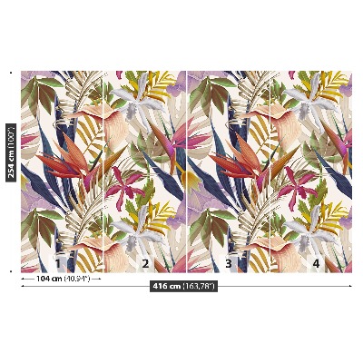 Papel de parede Flores tropicais