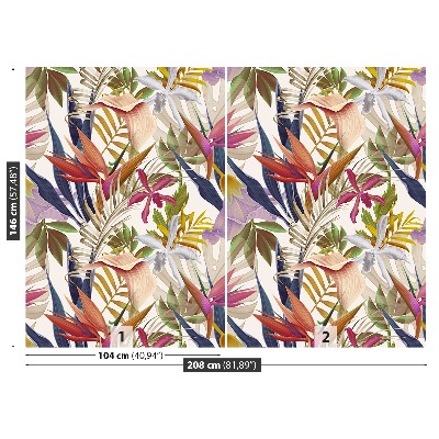 Papel de parede Flores tropicais