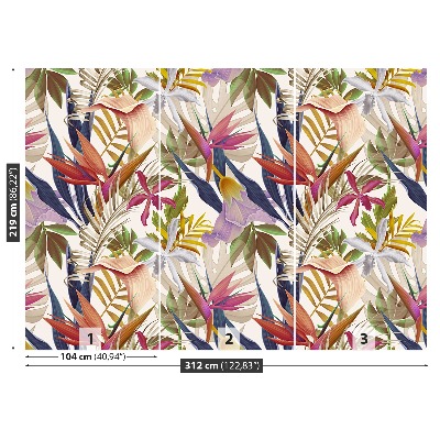 Papel de parede Flores tropicais