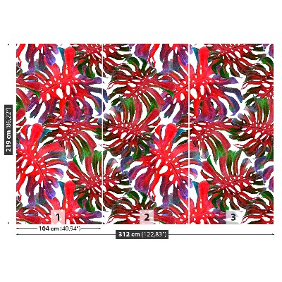 Papel de parede Folhas exóticas