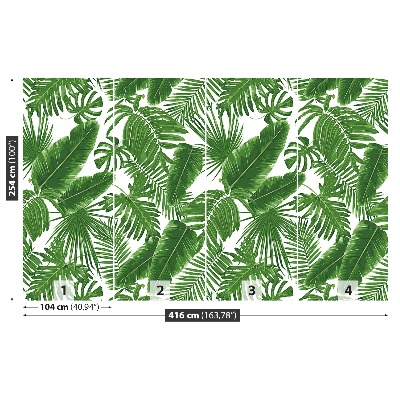 Papel de parede Folhas tropicais